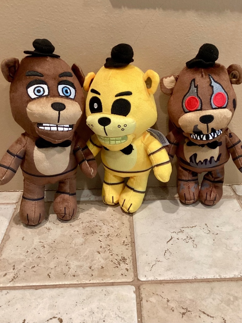 Lot of 3 Five Nights at Freddy’s (FNAF) 9” Plush/Stuffed Animals Phatmojo 2024